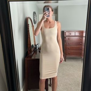 Women's Casual Sleeveless Midi Sexy Bodycon Cocktail Tank Shift Dress